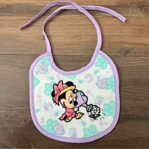 Vintage Disney Babies Baby Minnie Mouse Spring Gardening Bib One Size
